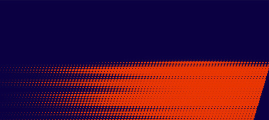 Fototapeta premium Abstract speed lines style orange color halftone banner design template.