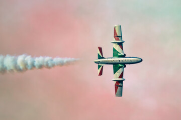 Frecce Tricolori Air Show. Thrilling Flight