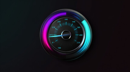 Risk concept in next generation speedometer. Vector icon EPS 10
