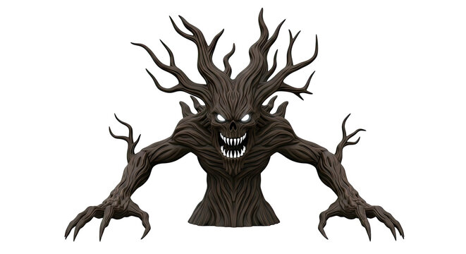 Terrifying Treant Monster with Glowing Eyes