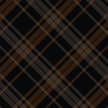Brown and black plaid pattern with diagonal stripes