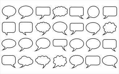 Fototapeta premium Creative Speech Bubble Set Comic Elements