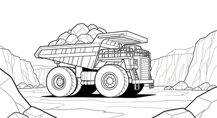 Mining Dump Truck with Rocks. © sedot