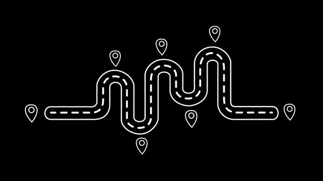 Creative idea generation for new product development concept. Creative thinking and innovation. Road map with stages of innovation icons, generating creative and Motion video.4K animation.