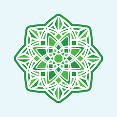 Fototapeta premium Islamic Fractal Geometric Mandala Vector Element Set Collection Luxury Colorful Design