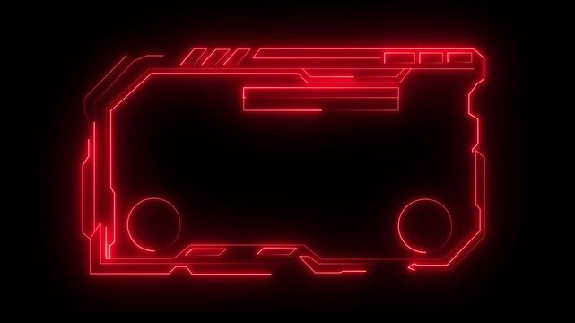 Futuristic HUD Interface Screen Design. Sci-Fi Virtual Reality Technology View Display. Glitch Hud interface, HUD Hi-Tech Futuristic Display, virtual monitor for games.4k animation.