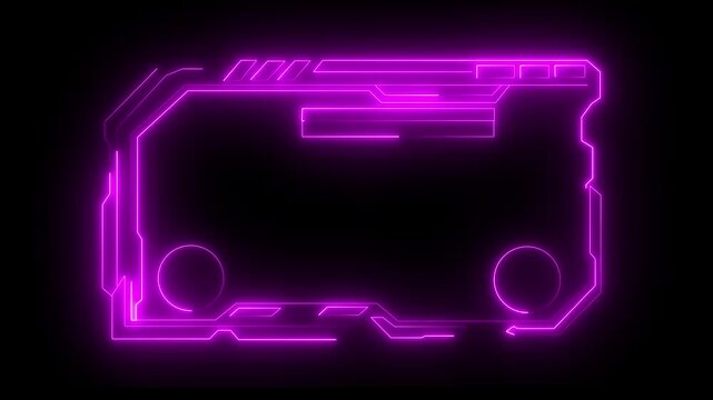 Futuristic HUD Interface Screen Design. Sci-Fi Virtual Reality Technology View Display. Glitch Hud interface, HUD Hi-Tech Futuristic Display, virtual monitor for games.4k animation.