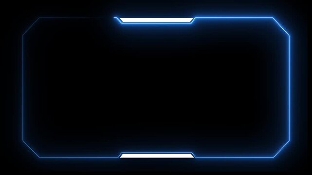Hud Frame Digital Technology Sci-fi Frame Interface. HUD template. Frame HUD element. Futuristic viewfinder of future. interface data display screen. Artificial.technology.4k animation.