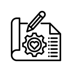 Obraz premium Project line icon