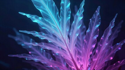 Obraz premium Electrically charged leaflike structures