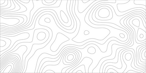 Ocean topographic line map with curvy wave isolines vector illustration. Abstract topographic contours map background, Vector contour topographic map. Cartography texture abstract banner use.  © Kainat 