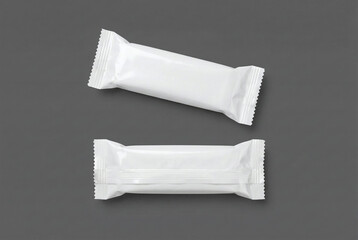 Obraz premium Blank Snack Bar Wrapper Mockup Isolated on Grey Background
