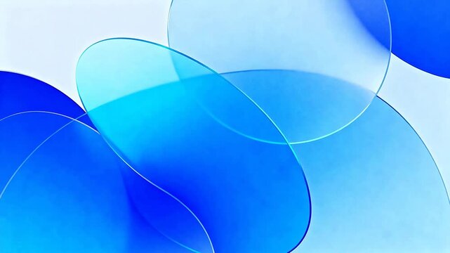 Abstract blue overlapping shapes