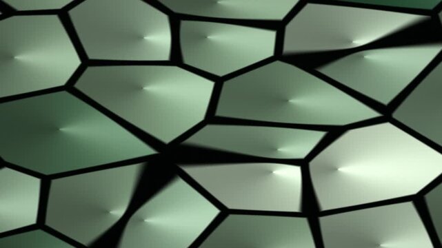 Abstract motion captured in a dynamic background with reflective surfaces and geometric patterns