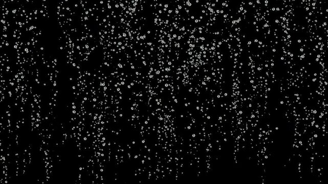Rising Water Bubbles on Transparent Background (Alpha Channel)(4) 立ち昇る水中の泡 アルファチャンネル付き透過背景素材