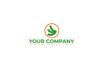 Modern Abstract Green Orange Logo Design | Customizable Branding Template for Business Identity