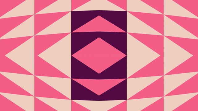 Abstract geometric pattern with symmetrical shapes and vibrant colors.