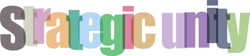 Strategic unity colorful words on transparent background for business © RINA