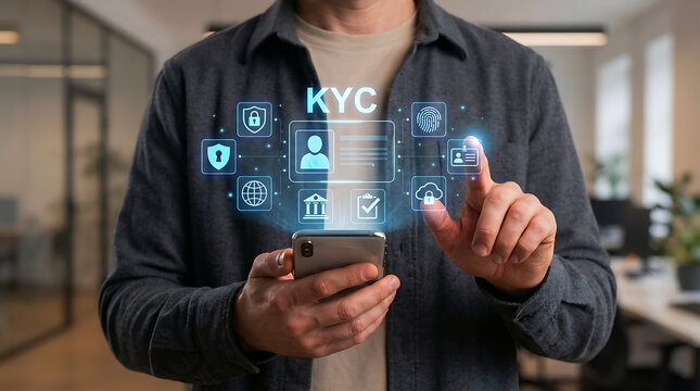 KYC Identity Verification Digital Banking Compliance Concept
