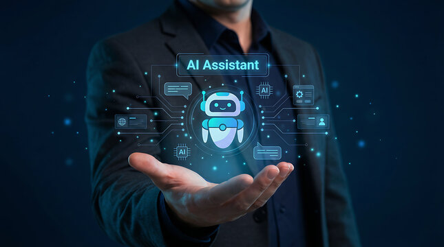 AI Assistant Chatbot Automation Digital Business Concept