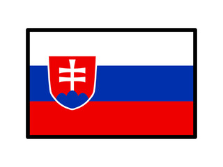 スロバキアの国旗イラスト素材2
