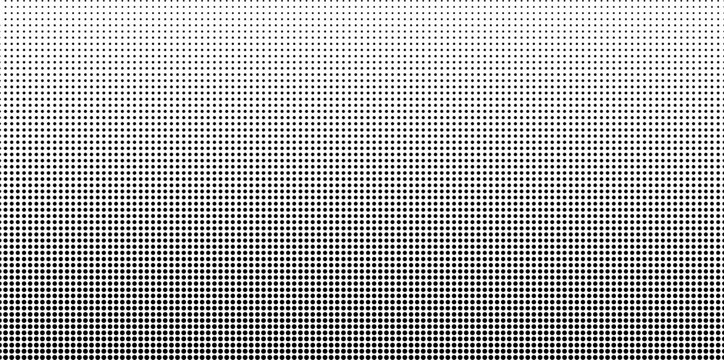 Halftone gradient. Dotted gradient, smooth dots spraying and halftones dot background seamless horizontal geometric pattern vector template set modern circle background arts