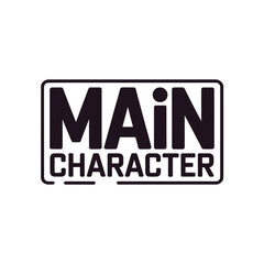 Obraz premium Main Character Logo Design Template