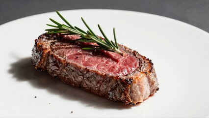 A delicious plate of meat with some herbs on top