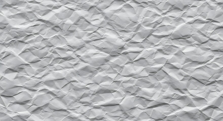 A close-up view of crumpled white paper texture