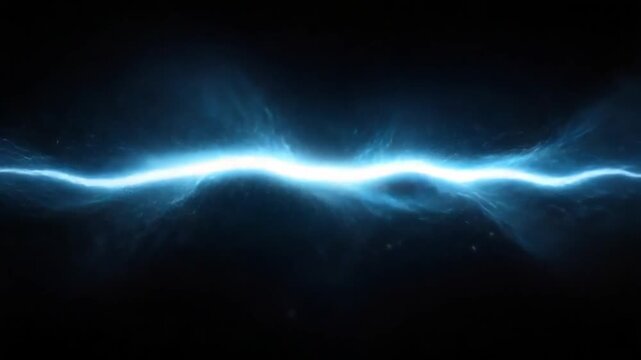 Electric Energy Vein: An artistic illustration of a radiant electric current surges, illuminating the darkness with its mesmerizing, radiant blue glow. 