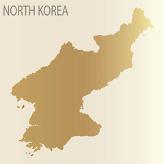 Obraz premium Transparent Background North Korea Simple map