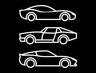 Car Silhouettes logo Vector