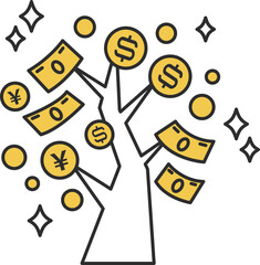 金のなる木のイラスト