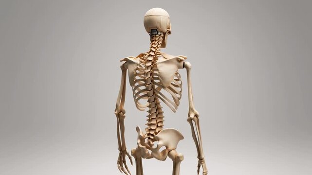 Human Skeleton Model Multiple Angles Display.