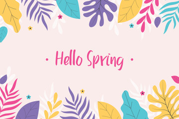 Obraz premium Spring background with floral ornament