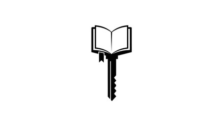 Knowledge Key Icon: Unlocking Education, Learning, and Wisdom Concept