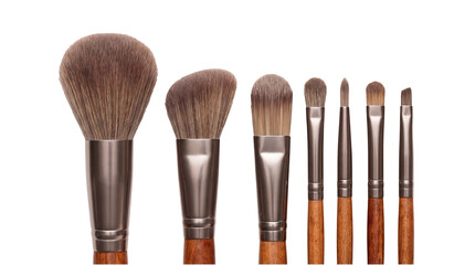 Professional makeup brush set for beauty applications retail and cosmetic e commerce website on transparent background