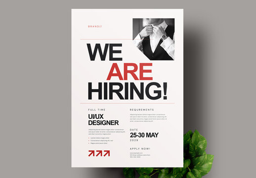We Are Hiring Flyer Template