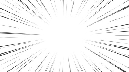 黒の中央の集中線のベクターの効果線