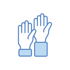 Obraz premium Raised Hand vector icon