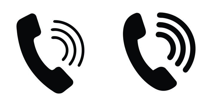 Phone icon vector. Call sign. Phone silhouette. Smartphone ringing vector