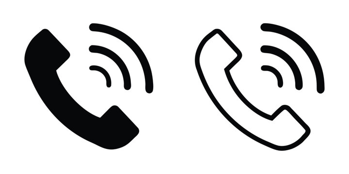 Phone icon vector. Call sign. Phone silhouette. Smartphone ringing vector