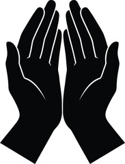 Obraz premium Prayer hands silhouette