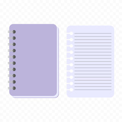 Spiral notebook mockup and blank page.