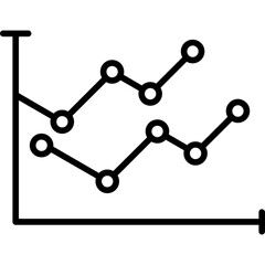 Fototapeta premium Data Trend Icon