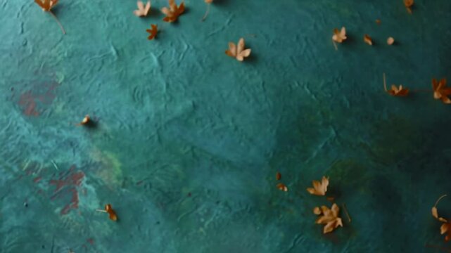 Paper cranes emerge from an open book on a table with leaves.