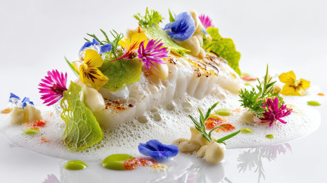 turbot supreme with champagne foam presentation