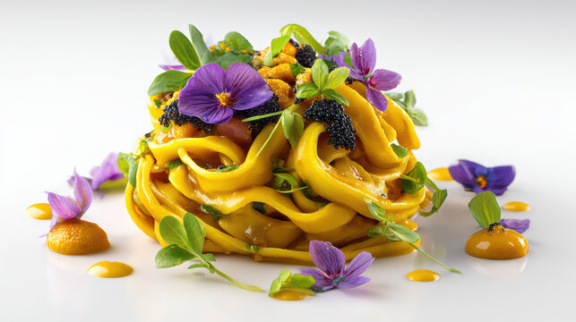 cuttlefish tagliatelle with bottarga and herbs