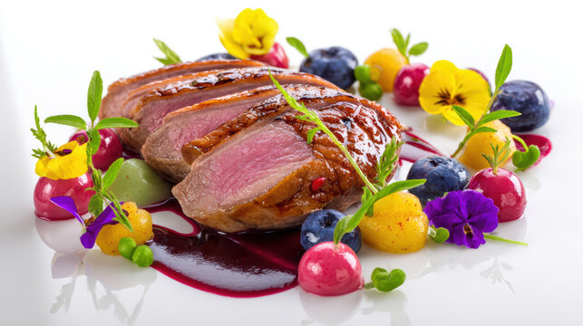 muscovy duck breast with cassis reduction