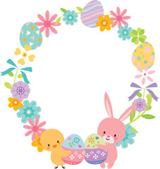 かわいいイースターのフレーム © imoan